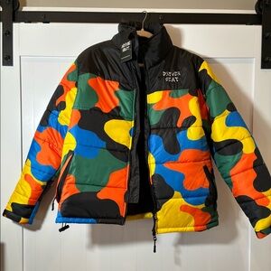 Brand New Drivers Seat Camo Puffer. Men’s Medium